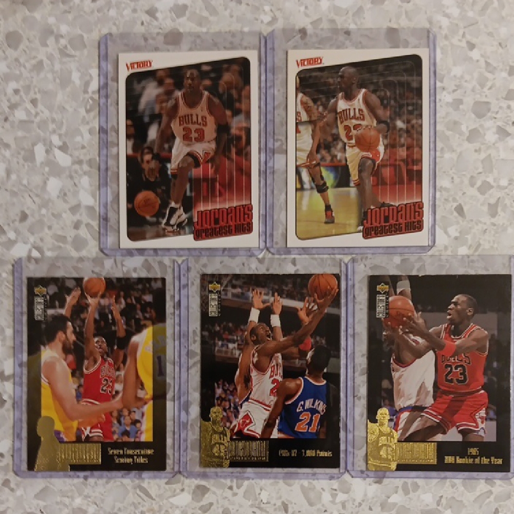 Basketball Trading Cards Set Of 5. Victory Upper Deck. 95-99 Yrs